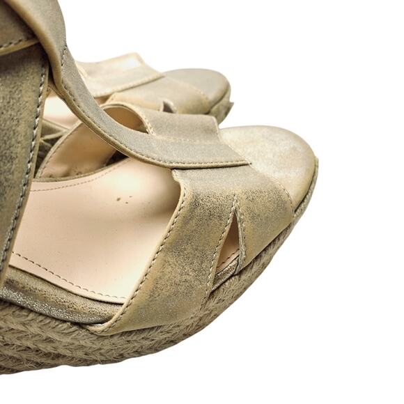 Calvin Klein Emmah Espadrille Wedge Platform Sandals Cage Ankle Strap sz 8 M - Picture 11 of 12